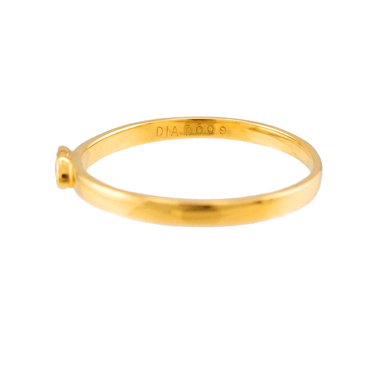 Diamond 0.09ct Heart Ring 18K YG 750 size6-6.25(US)