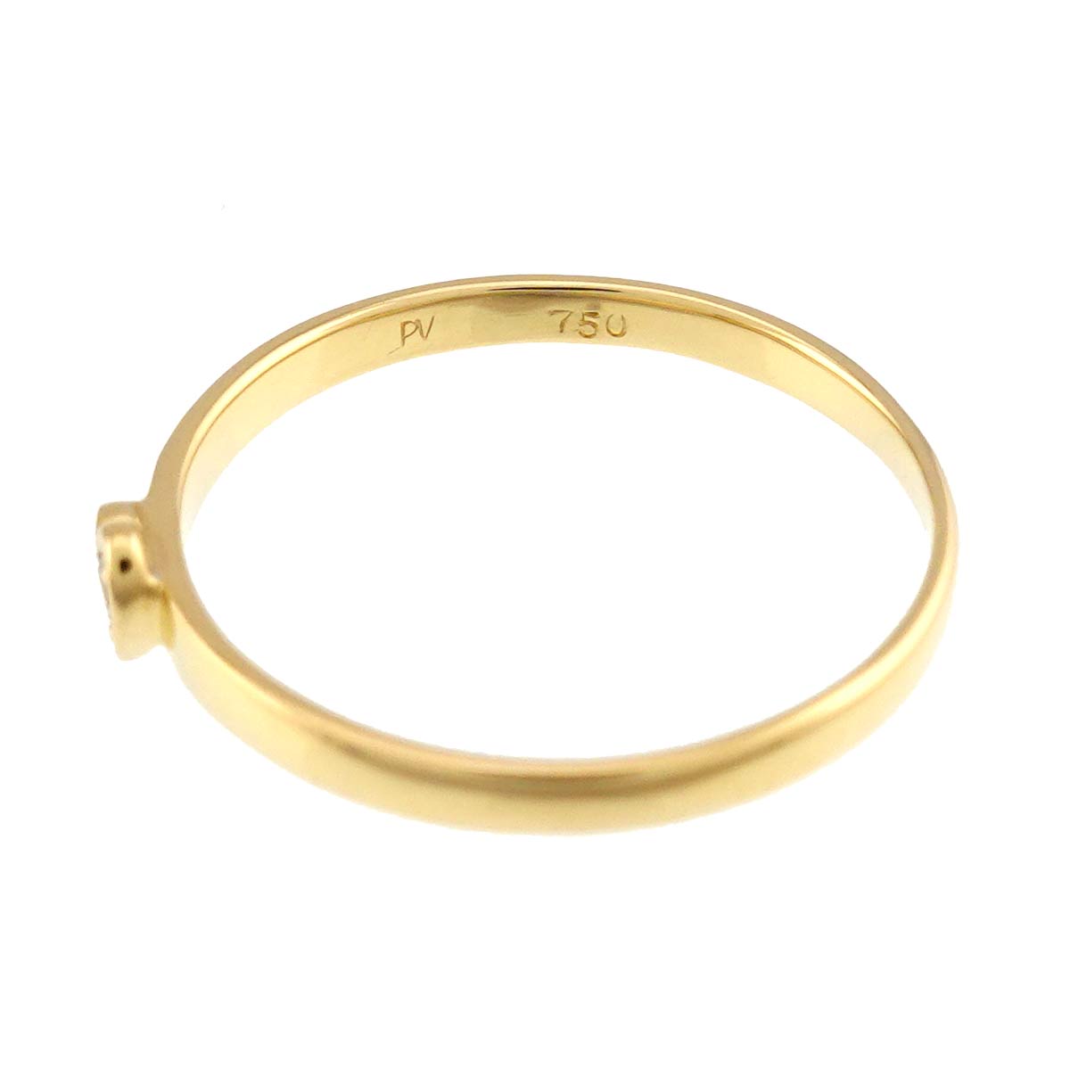 Diamond Heart Ring 18K YG 750 size5-5.25(US)