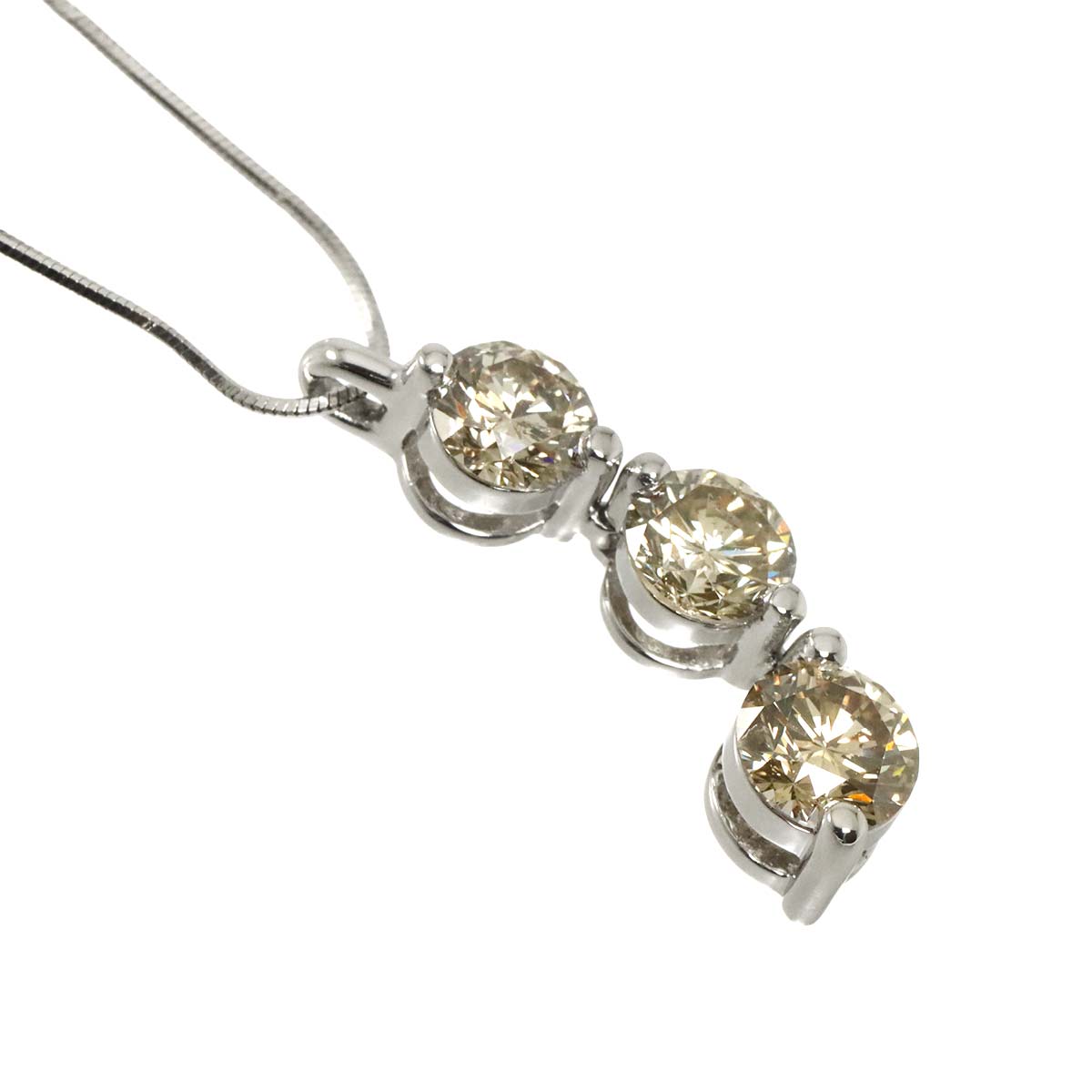 Diamond 0.578ct/0.681ct/0.772ct Necklace Pt Platinum
