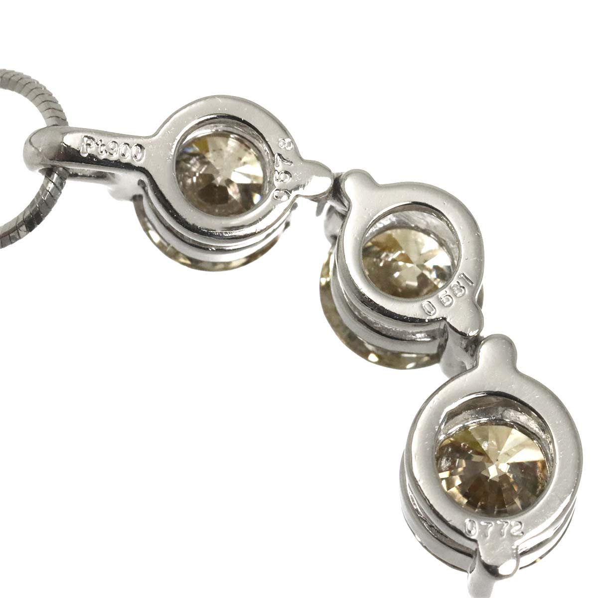 Diamond 0.578ct/0.681ct/0.772ct Necklace Pt Platinum