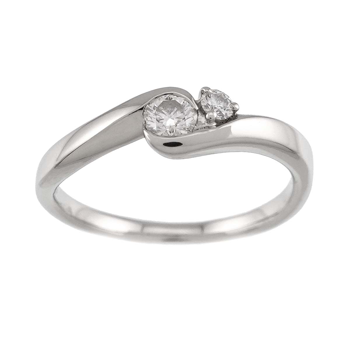 Diamond 0.14ct Ring Pt Platinum size4.5(US)