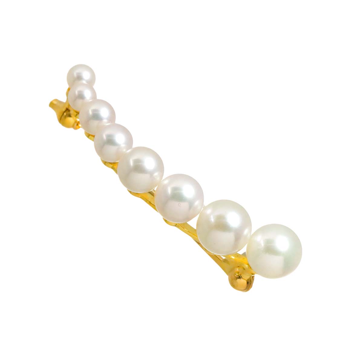 Akoya Pearl 6.0-3.3mm Brooch 18K YG 750