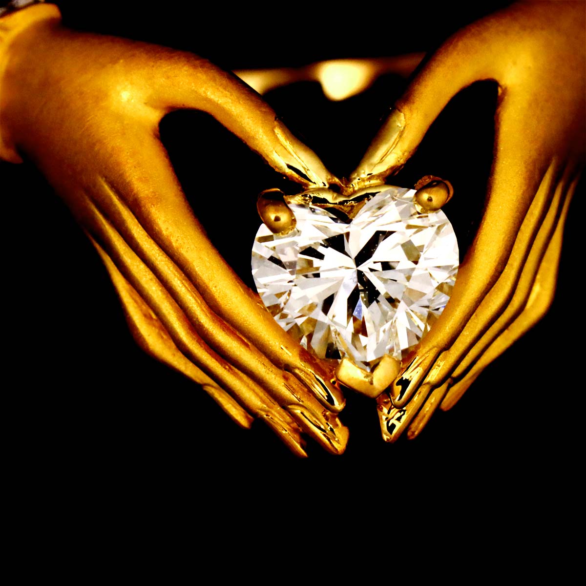 Diamond Ring 18K YG 750 Size5.5-5.75(US)