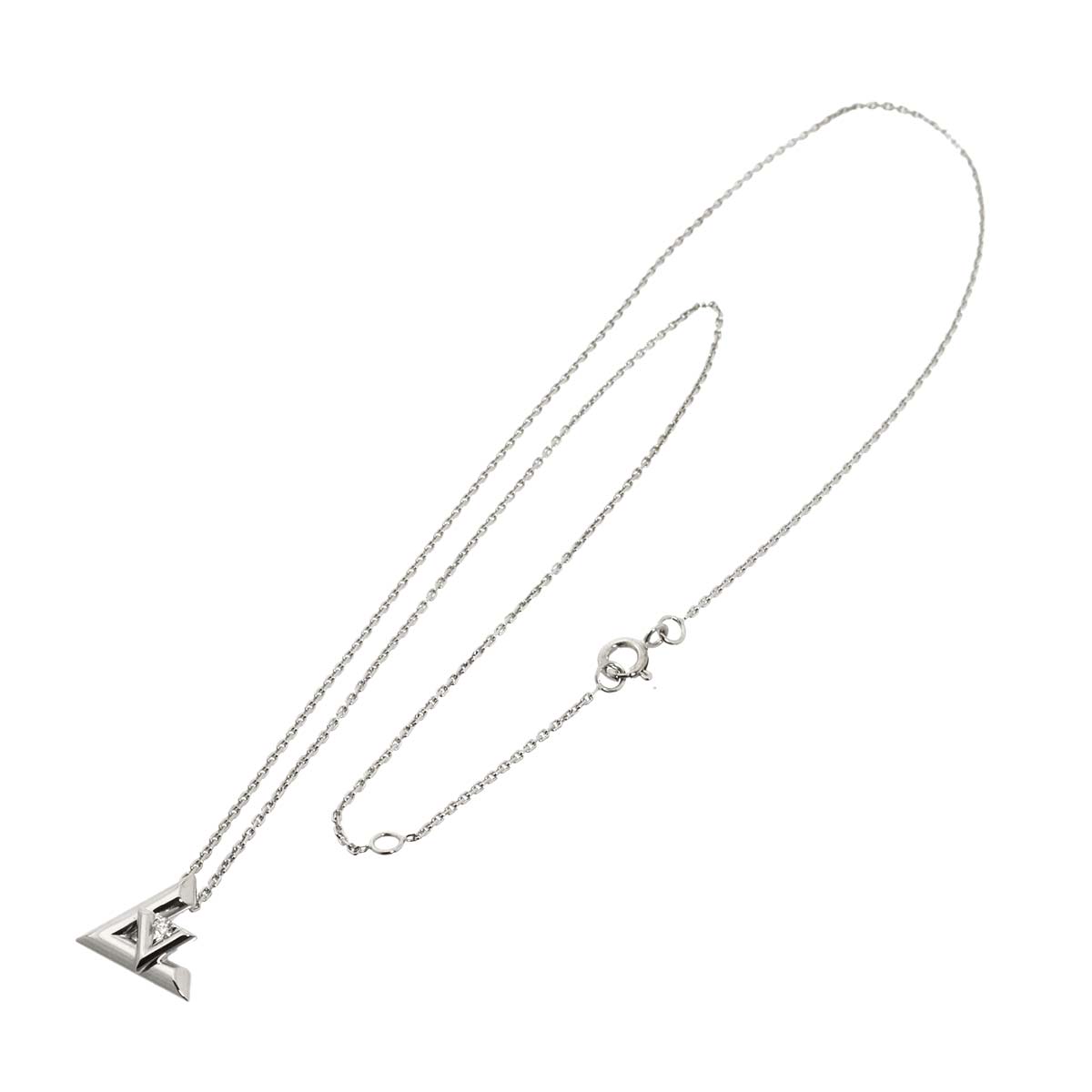LV Diamond PM Necklace 18K White Gold 750