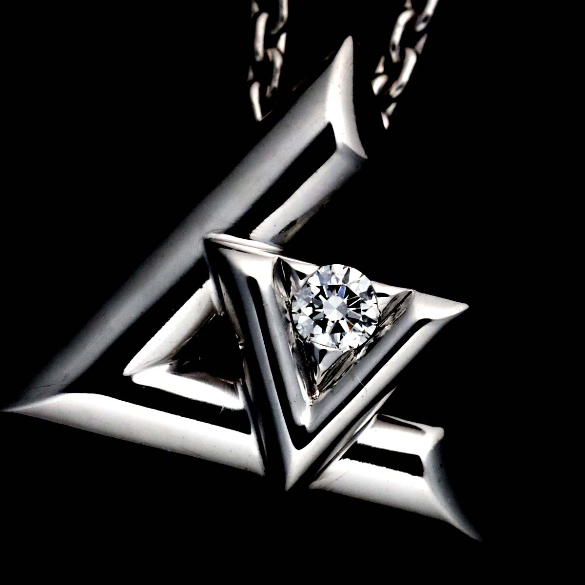 LV Diamond PM Necklace 18K White Gold 750