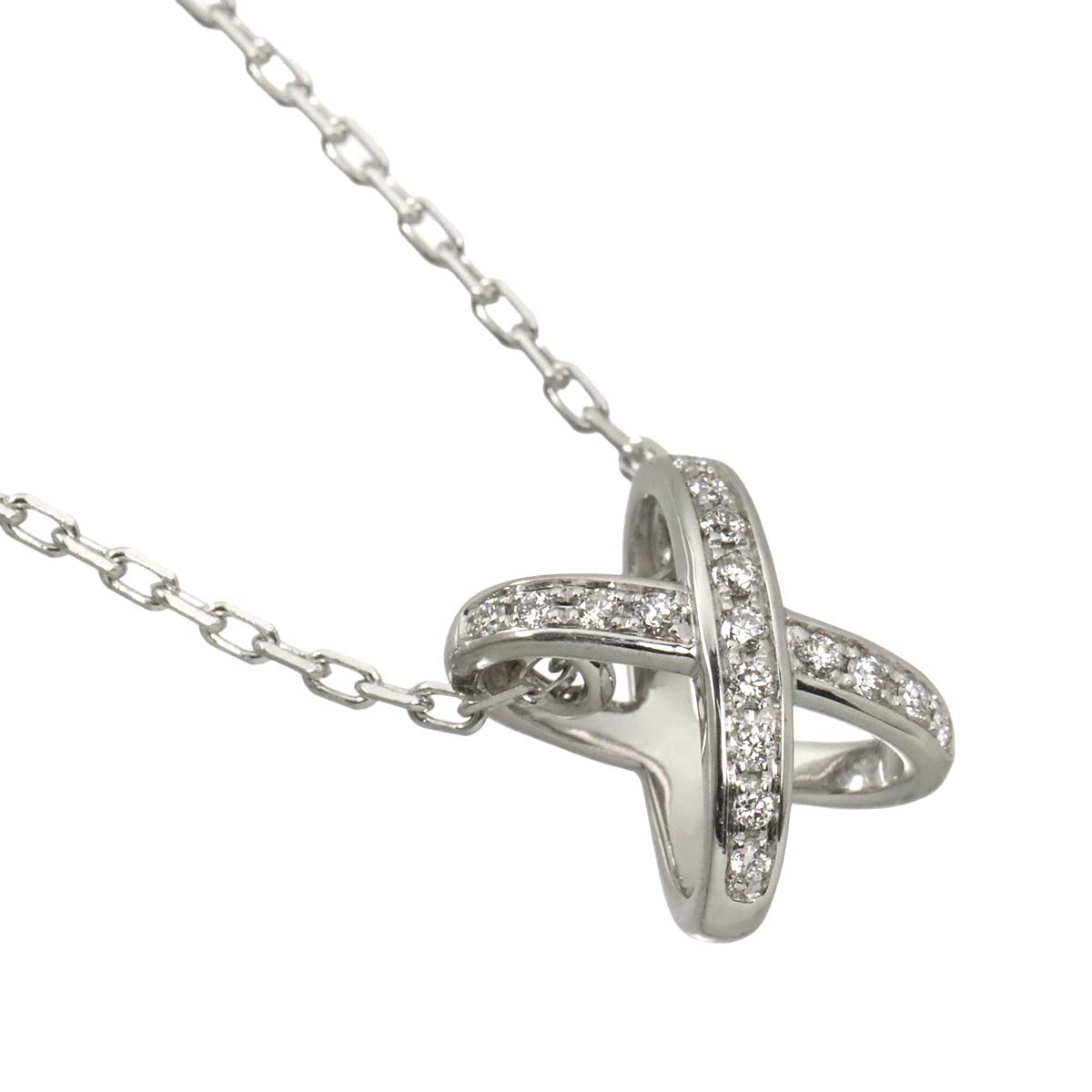 Liens Diamond Necklace 18K WG White Gold 750