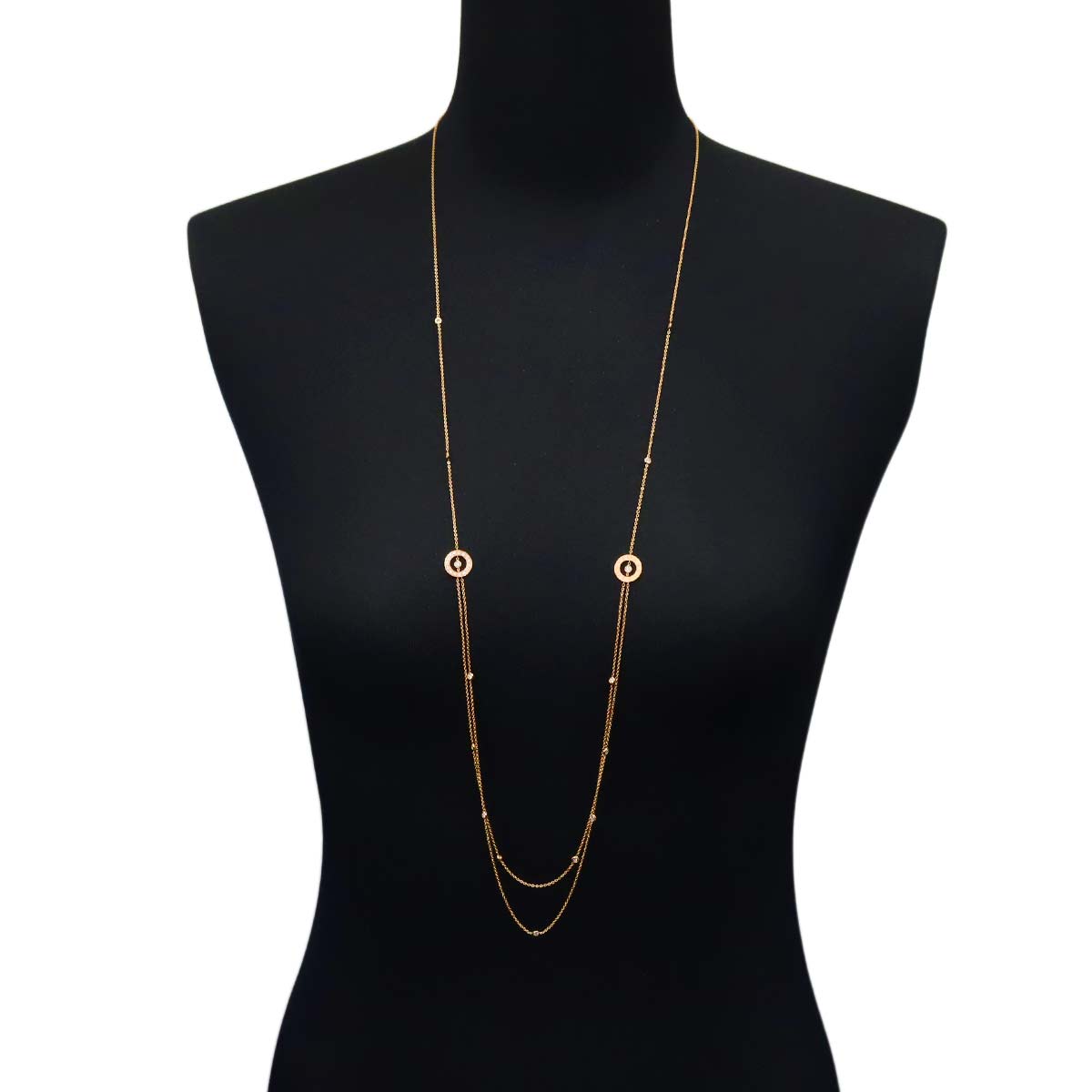 Possession Diamond Long Necklace 18K Pink Gold 750