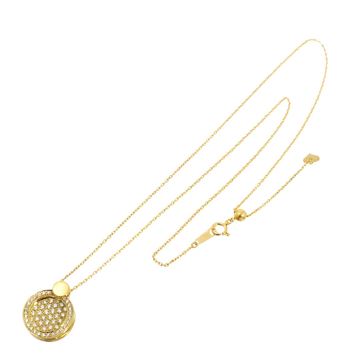 Diamond 0.65ct Heart Necklace 18K Yellow Gold 750
