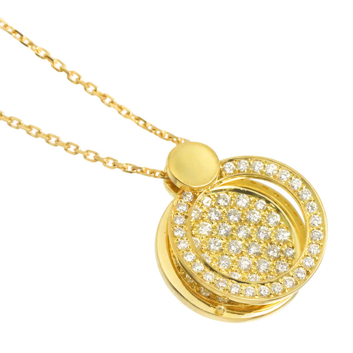 Diamond 0.65ct Heart Necklace 18K Yellow Gold 750