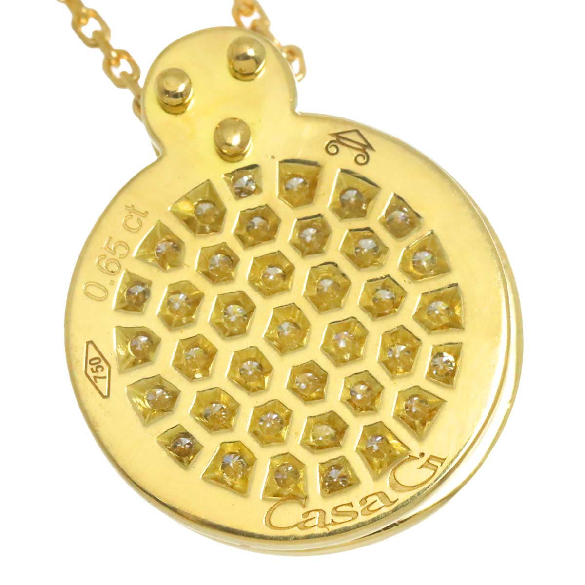 Diamond 0.65ct Heart Necklace 18K Yellow Gold 750