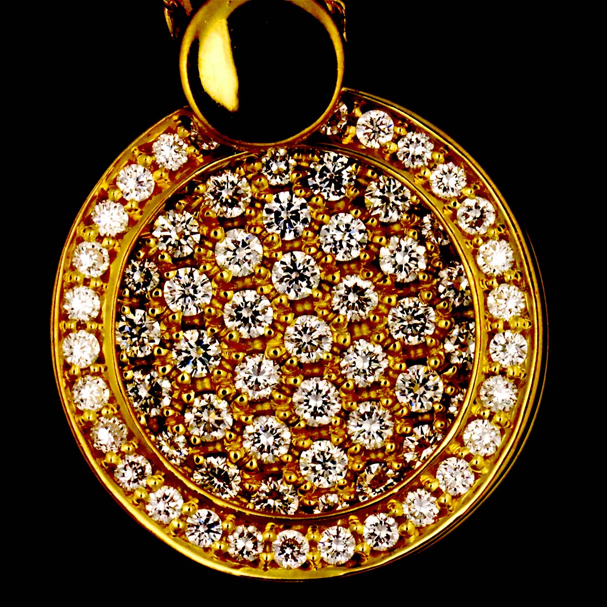 Diamond 0.65ct Heart Necklace 18K Yellow Gold 750
