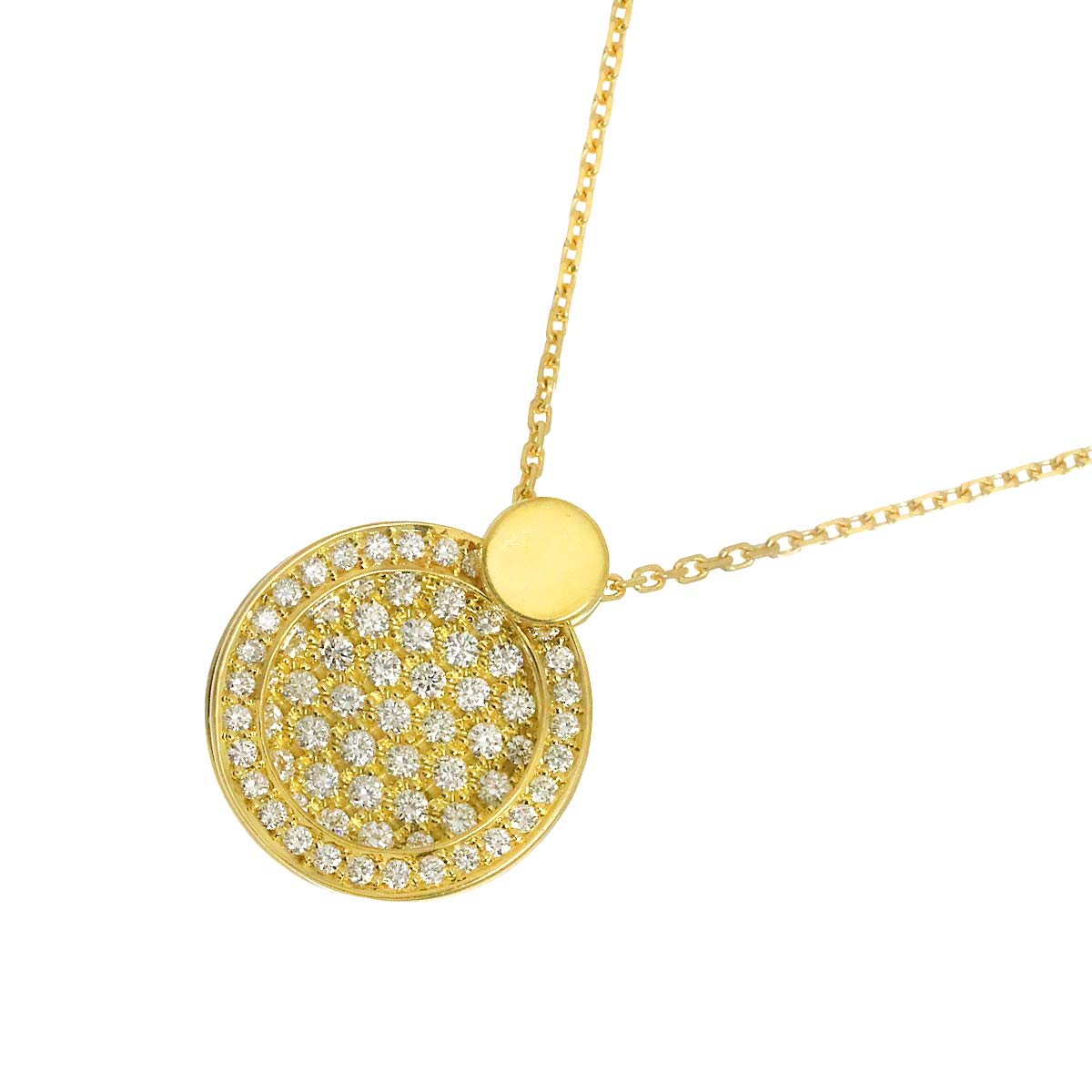 Diamond 0.65ct Heart Necklace 18K Yellow Gold 750