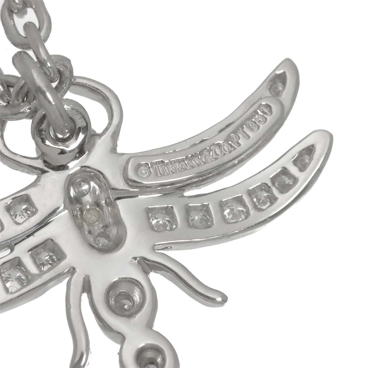 Dragonfly Diamond Necklace Platinum