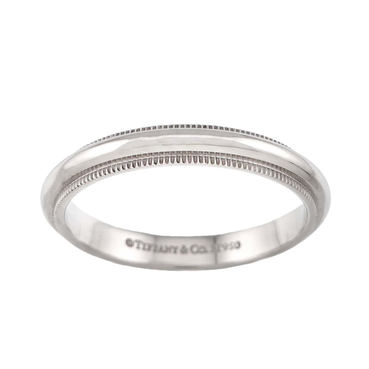Milgrain Band Ring Pt Platinum Size7.5(US)