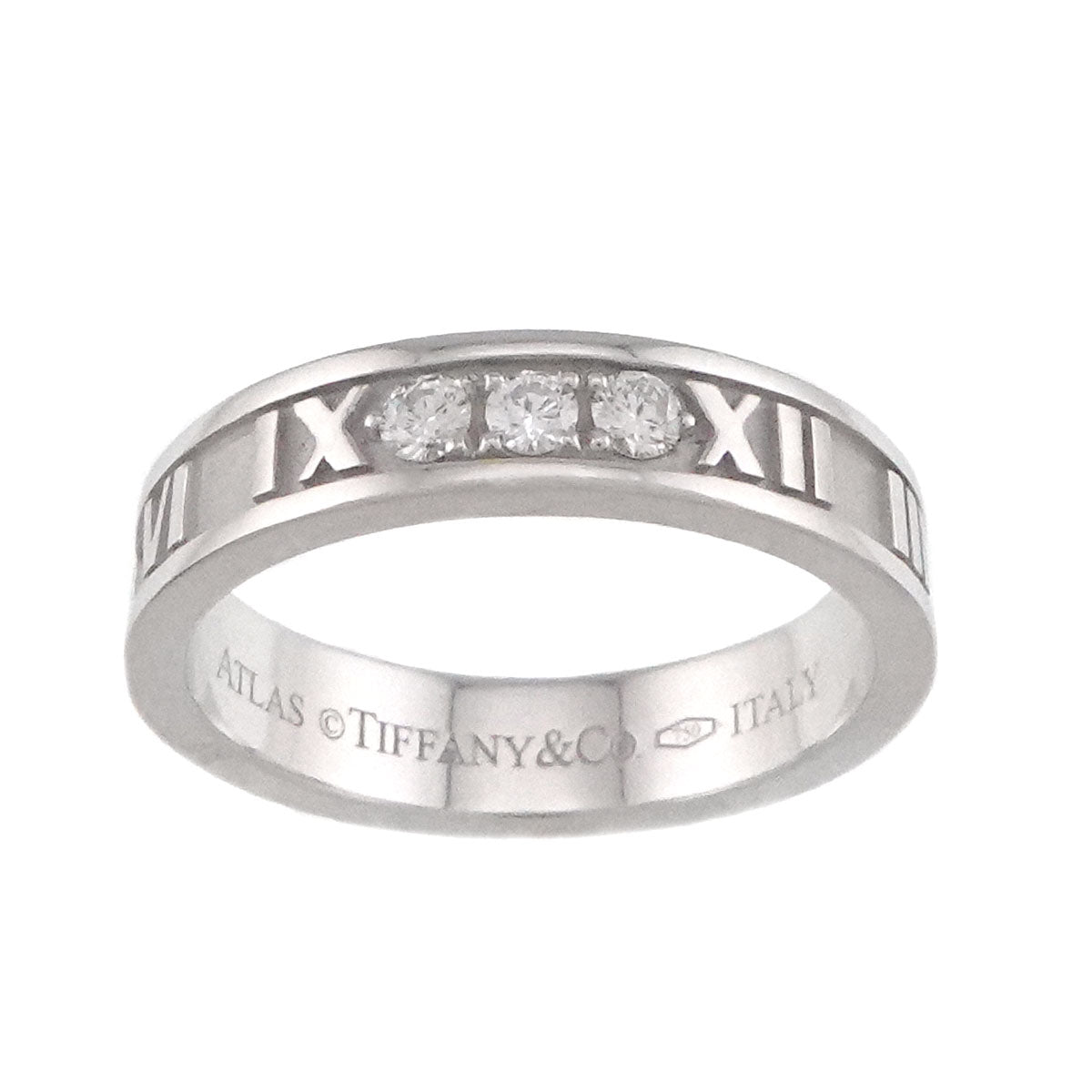 Atlas Diamond Ring 18K White Gold 750 size6-6.25(US)