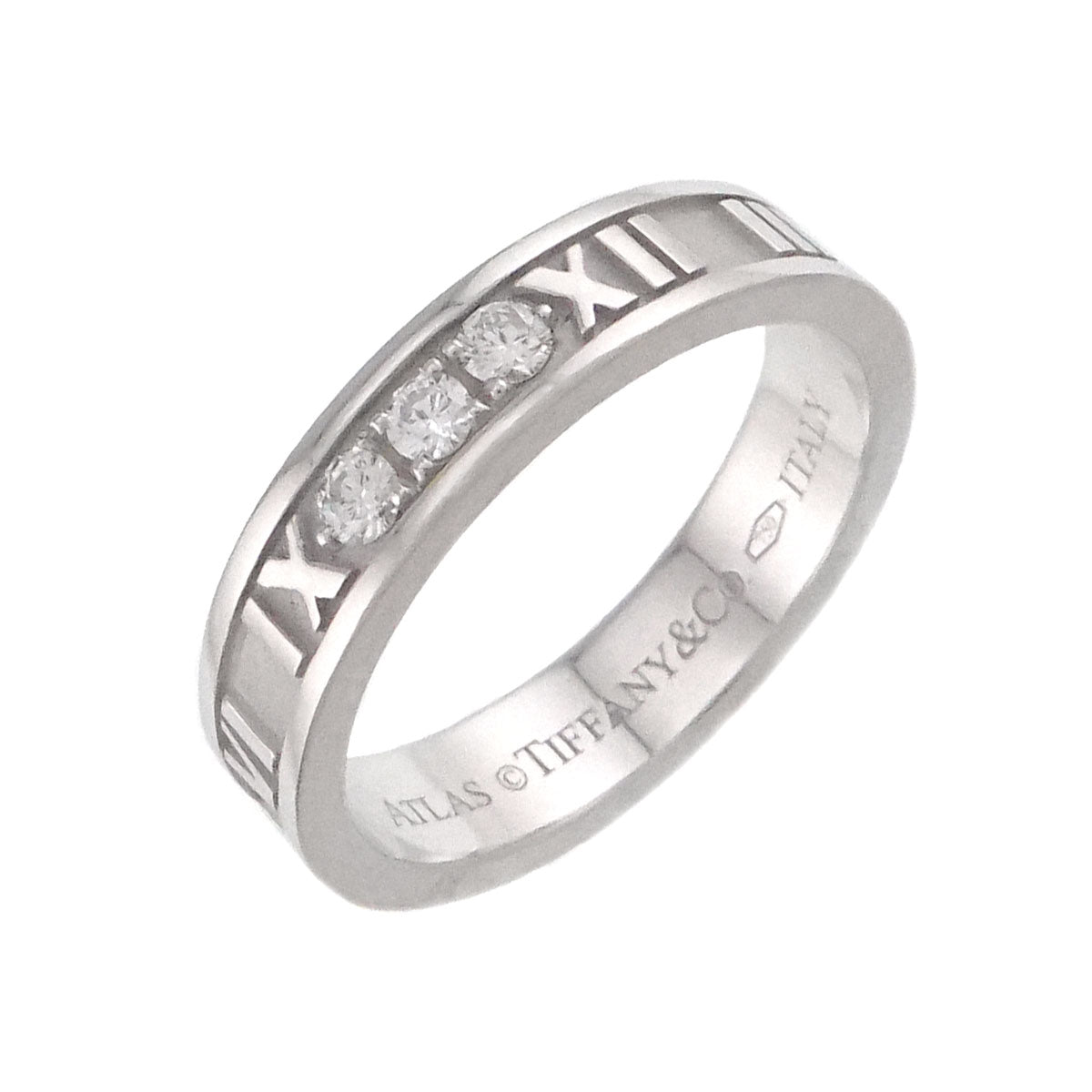 Atlas Diamond Ring 18K White Gold 750 size6-6.25(US)
