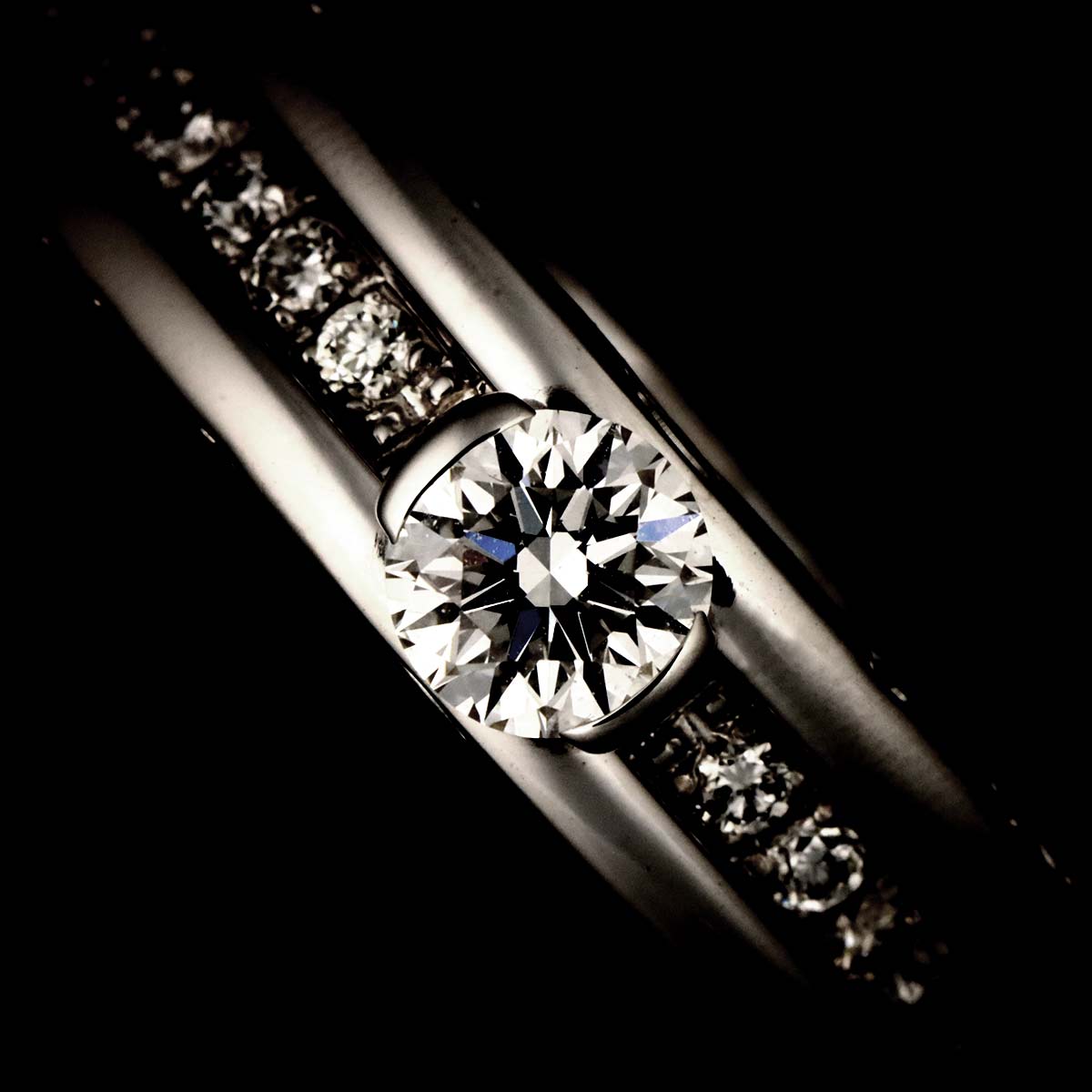 Diamond 0.31ct D/VS1 Ring 18K WG size49 4.75-5(US)