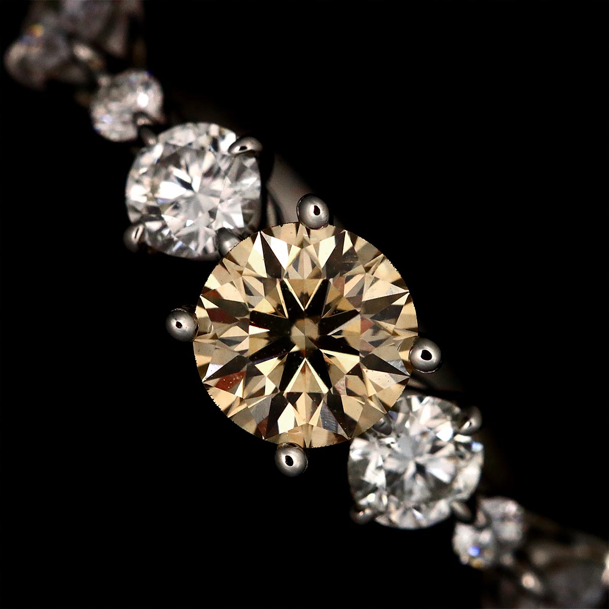 Brown Diamond 0.586ct Diamond 0.55ct Ring Pt Size5.25-5.5(US)