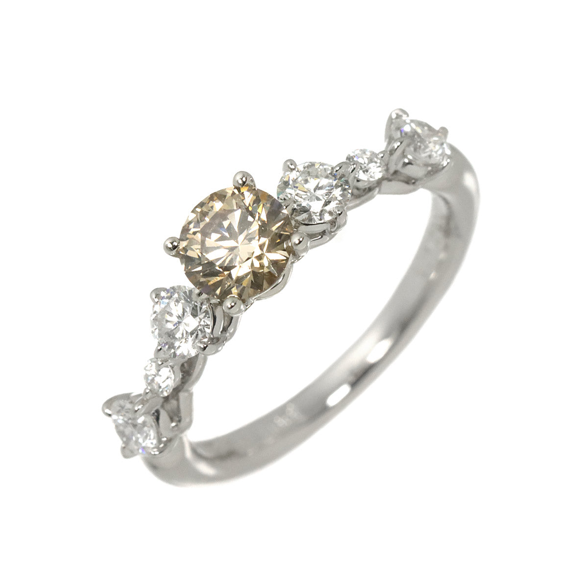 Brown Diamond 0.586ct Diamond 0.55ct Ring Pt Size5.25-5.5(US)