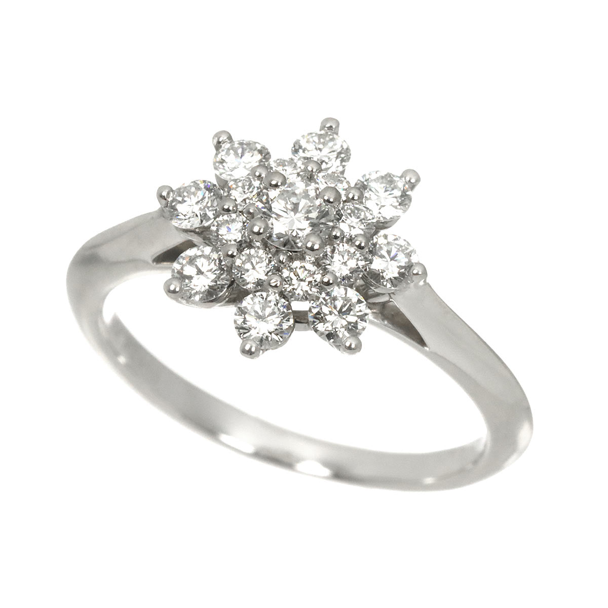 Flower Diamond Ring Platinum size5.25-5.5(US)