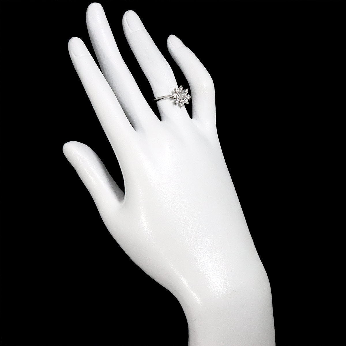 Flower Diamond Ring Platinum size5.25-5.5(US)