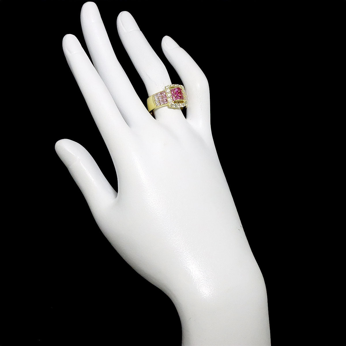 Sapphire 2.04ct Diamond 0.67ct Ring 18K YG 750 Size6.75(US)