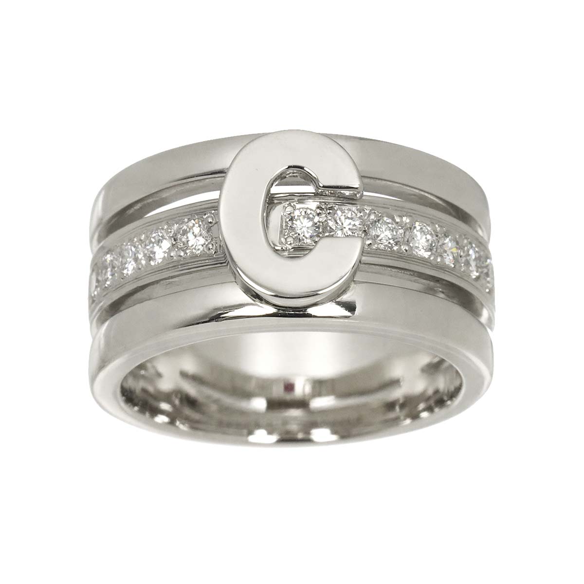 Diamond 0.30ct Ruby 0.01ct Ring Pt Platinum Size6.25-6.5(US)