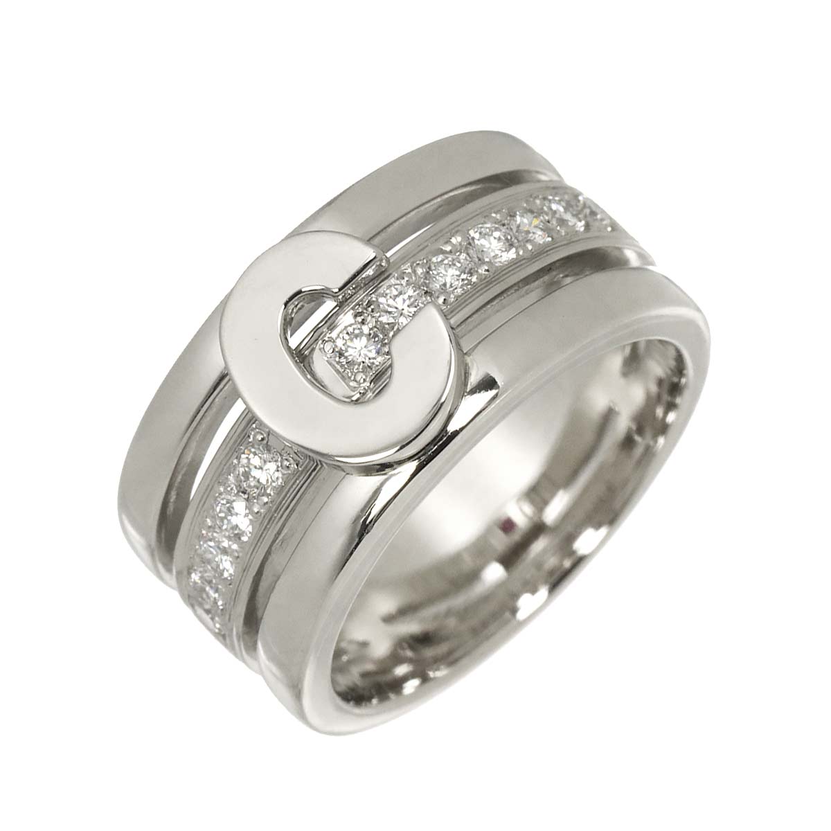 Diamond 0.30ct Ruby 0.01ct Ring Pt Platinum Size6.25-6.5(US)