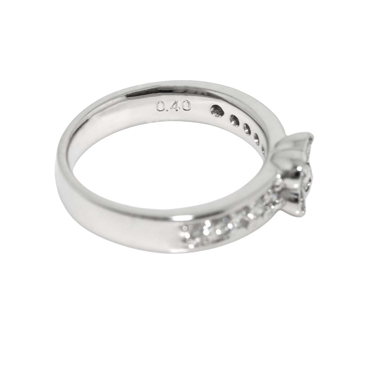 Diamond 0.40ct Ring 18K WG 750 Size3.75-4(US)