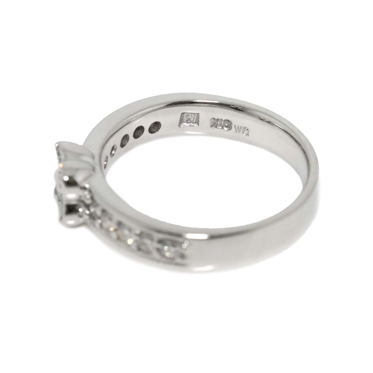Diamond 0.40ct Ring 18K WG 750 Size3.75-4(US)
