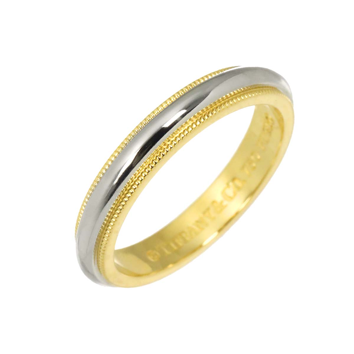 Milgrain Band Ring 18K YG 750 Pt Size6-6.25(US)
