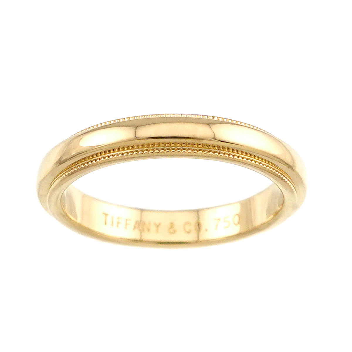 Milgrain Band Ring 18K YG 750 Size4(US)