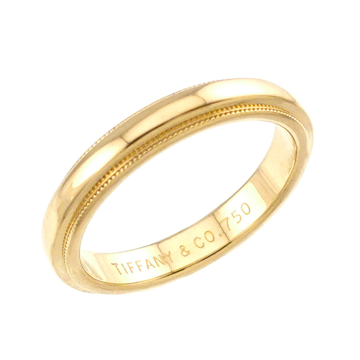 Milgrain Band Ring 18K YG 750 Size4(US)