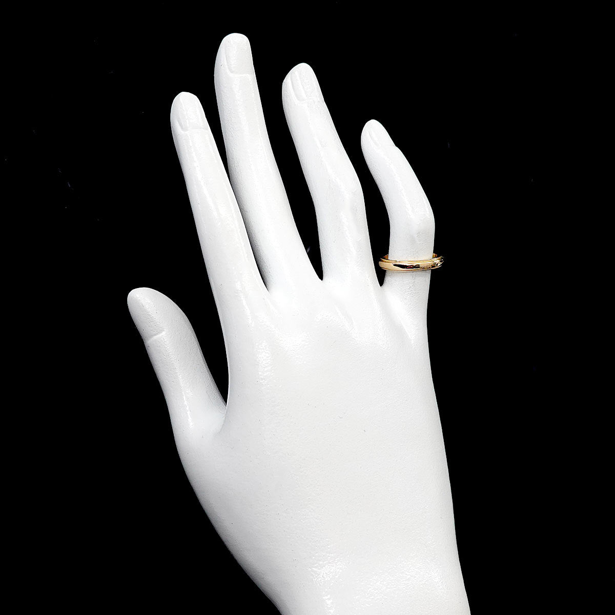 Milgrain Band Ring 18K YG 750 Size4(US)
