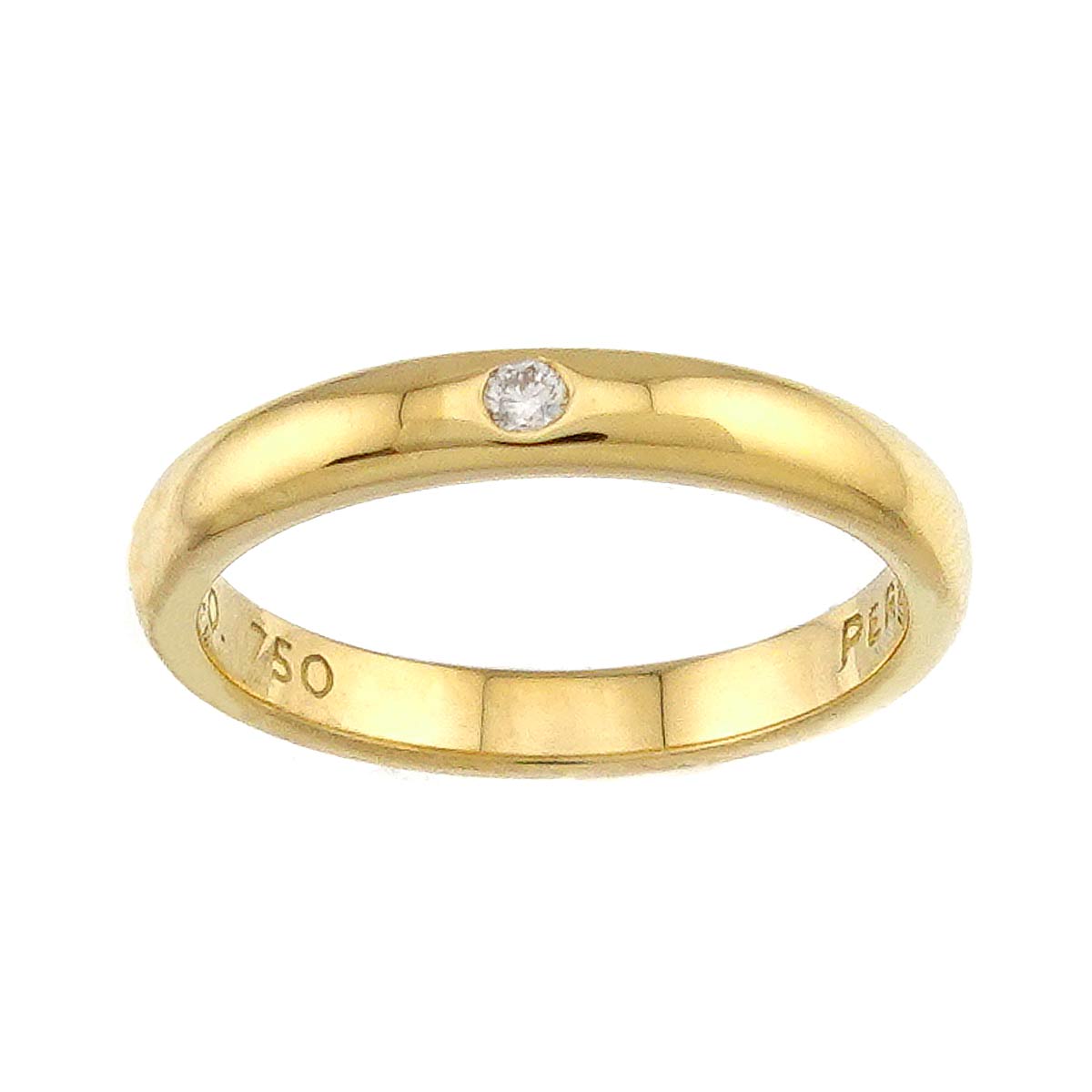 Stacking Diamond 1P Ring 18K Yellow Gold 750 Size4.5(US)