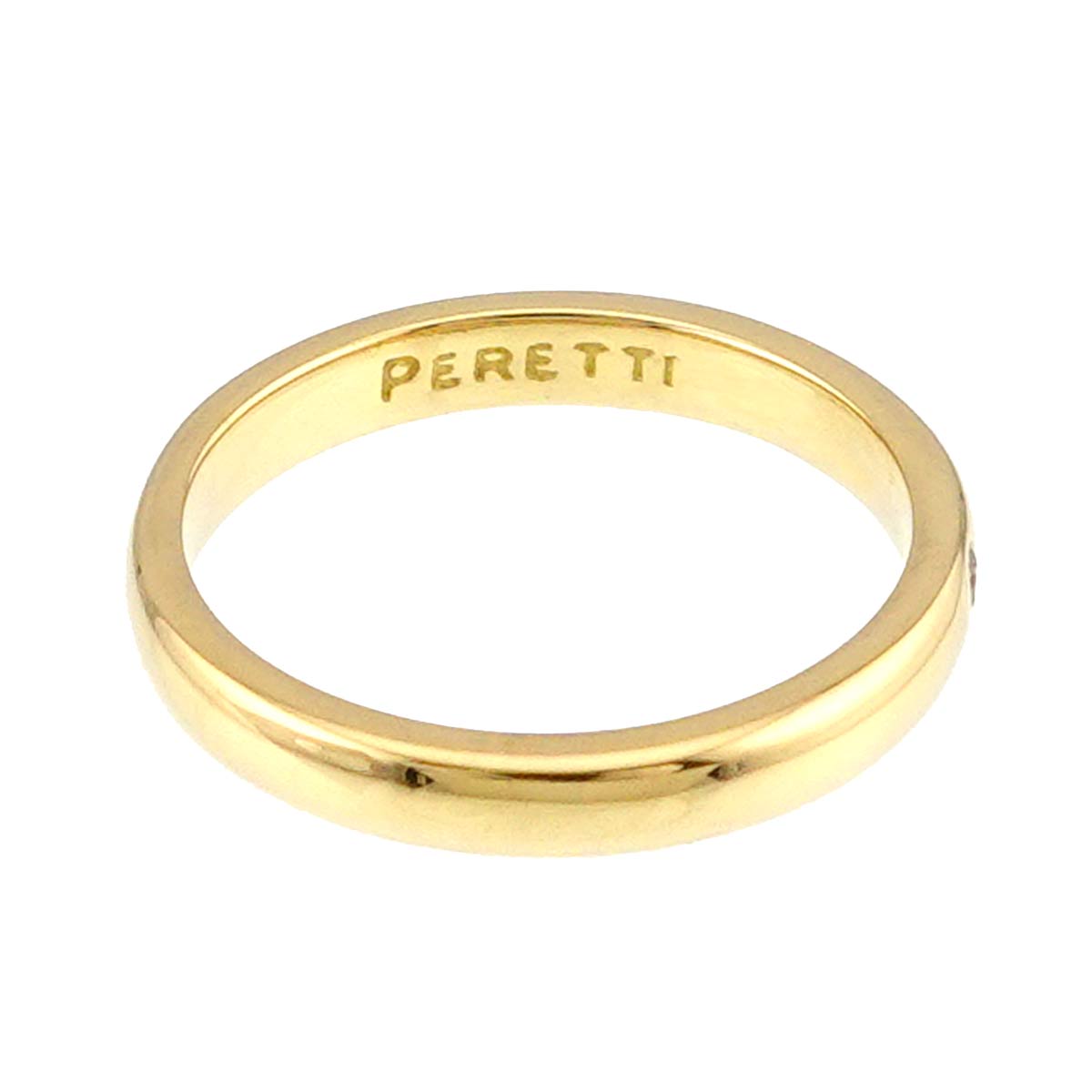 Stacking Diamond 1P Ring 18K Yellow Gold 750 Size4.5(US)