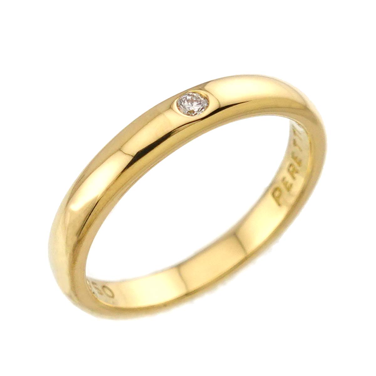 Stacking Diamond 1P Ring 18K Yellow Gold 750 Size4.5(US)