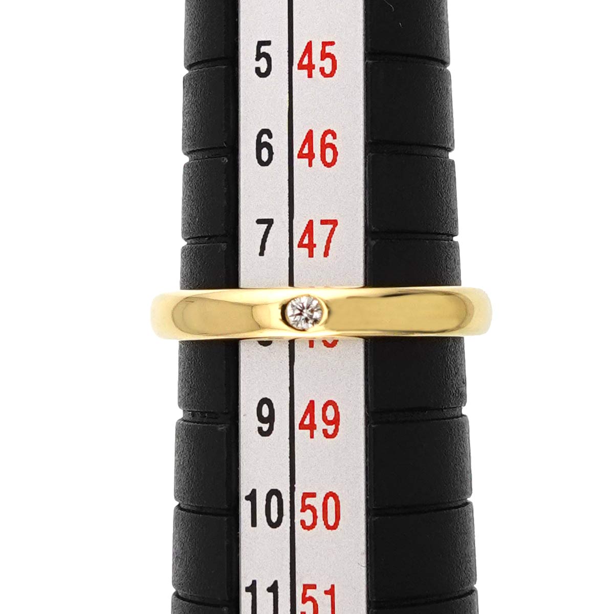 Stacking Diamond 1P Ring 18K Yellow Gold 750 Size4.5(US)