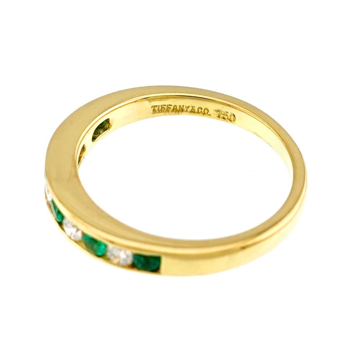 Half Emerald Ring 18K YG 750 size4.75-5(US)