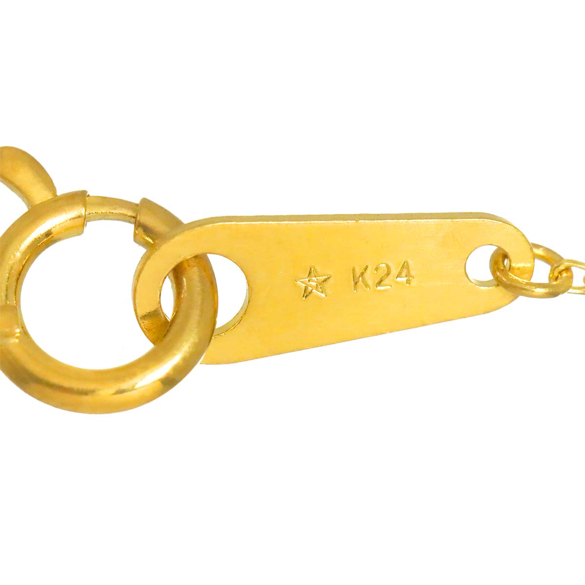 Diamond 0.23ct Necklace 24K YG 999
