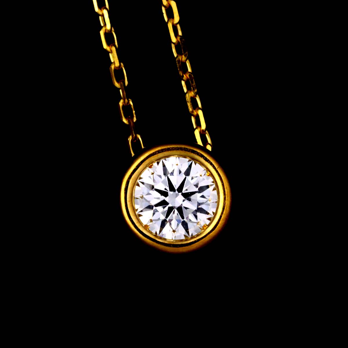 Diamond 0.23ct Necklace 24K YG 999