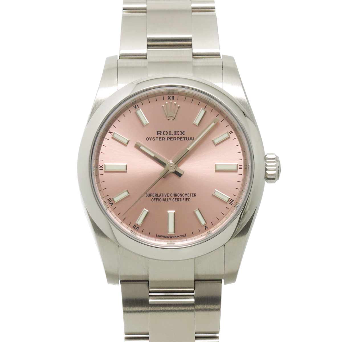 Oyster Perpetual 34 124200 Serial Random Automatic Pink Dial