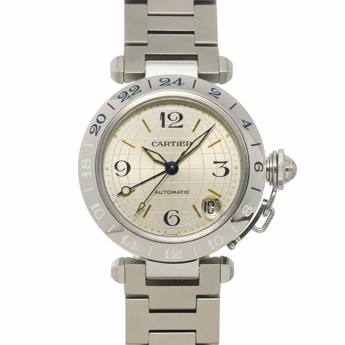 PashaC Meridian GMT W31029M7 Automatic Silver Dial Boys