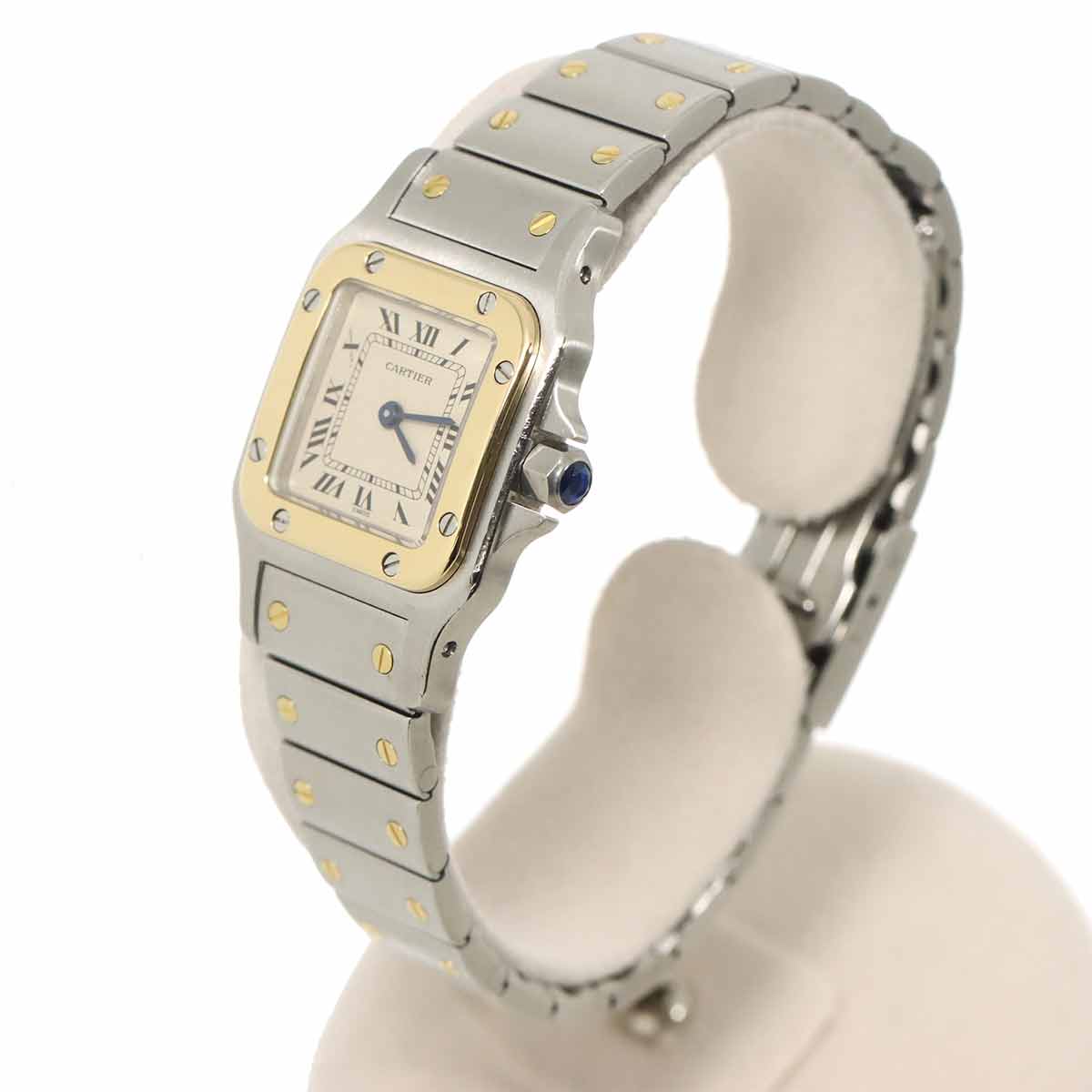 Santos Galbee W20012C4 750 YG Cream Dial Ladies Watch
