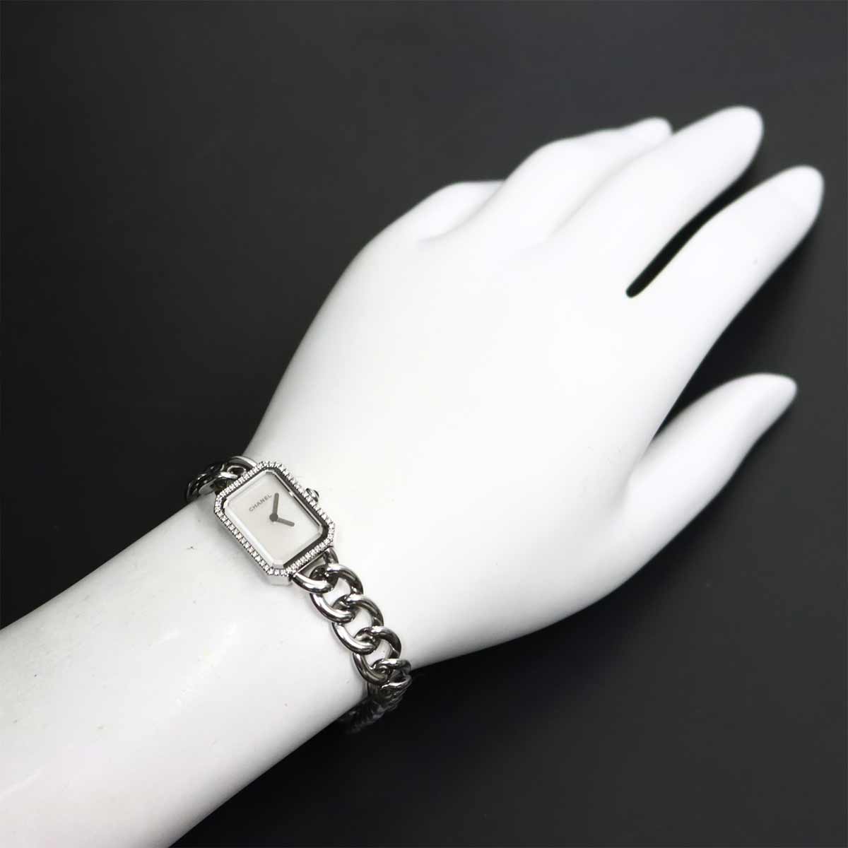 Premiere H3253 Diamond Bezel White Shell Dial Ladies Watch