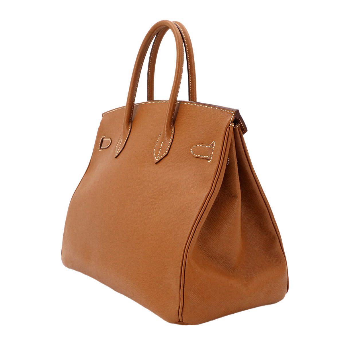 Birkin 35 Veau Epsom Gold Hand Bag Purse Brown