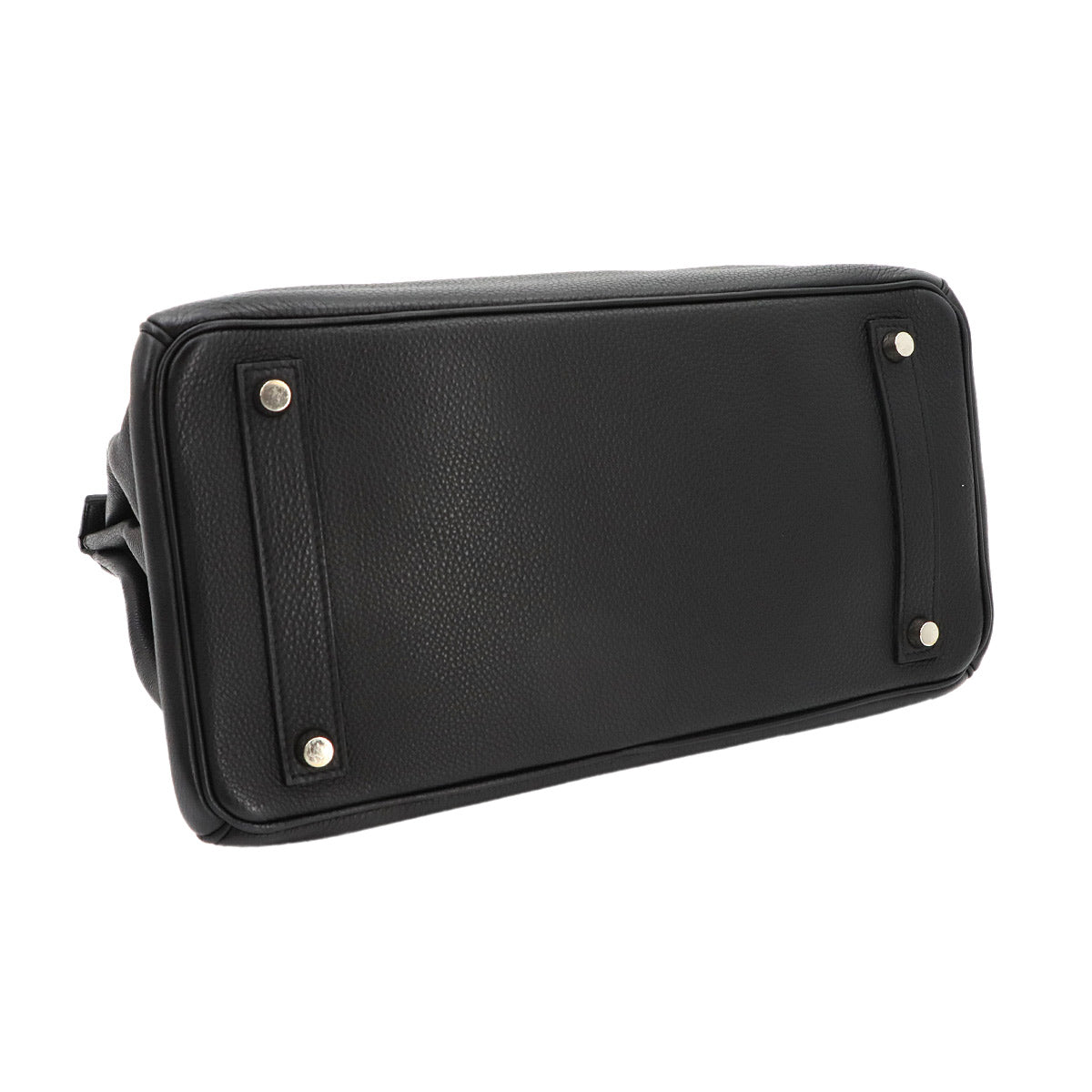 Haut a Courroies 32 Veau Togo Black Hand Bag Purse