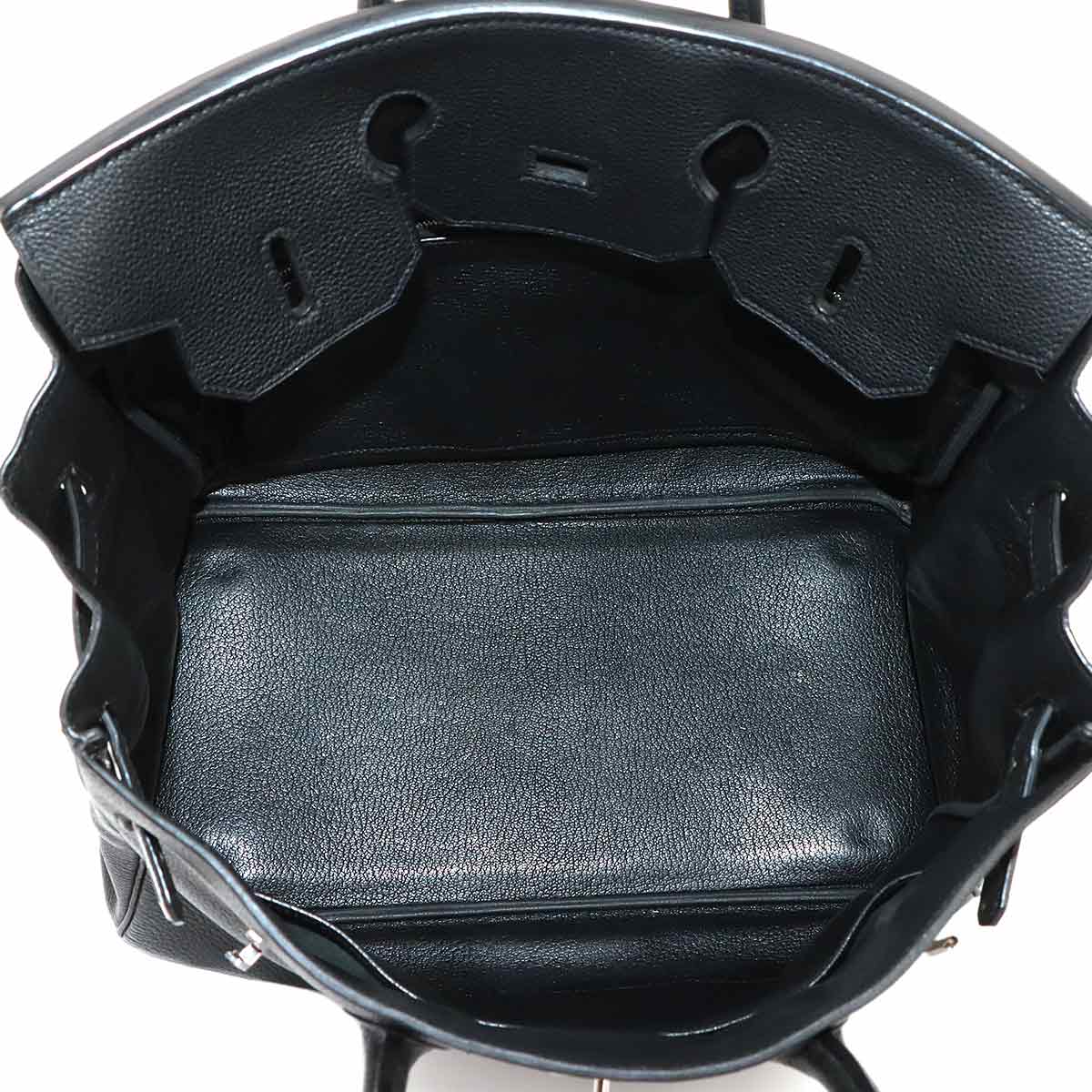 Haut a Courroies 32 Veau Togo Black Hand Bag Purse