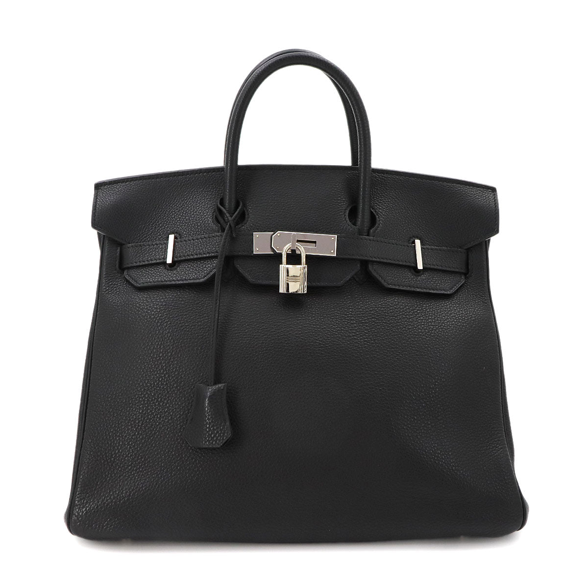 Haut a Courroies 32 Veau Togo Black Hand Bag Purse