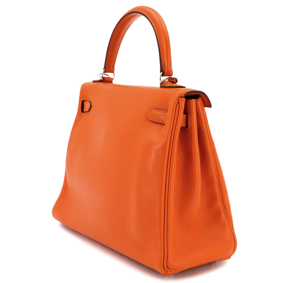 Kelly 25 Hand Shoulder Bag Veau Swift Orange Purse